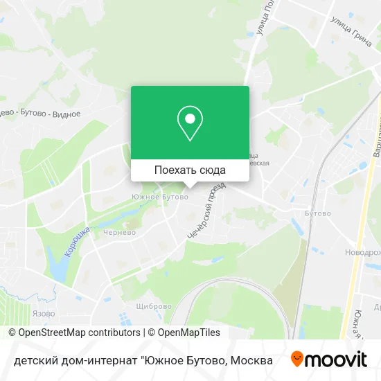 Карта детский дом-интернат "Южное Бутово