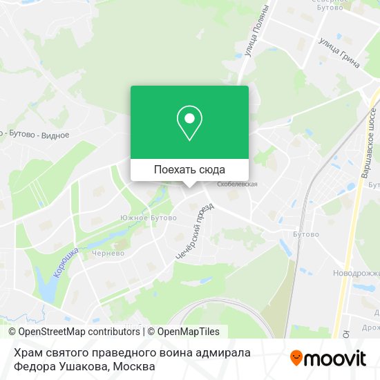 Карта Храм святого праведного воина адмирала Федора Ушакова