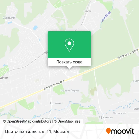 Карта Цветочная аллея, д. 11