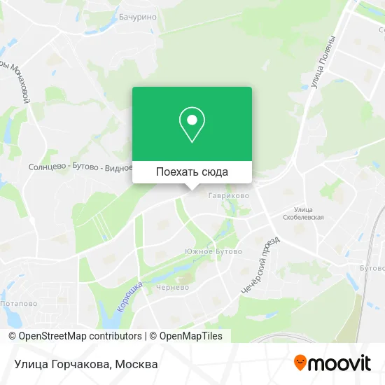 Карта Улица Горчакова