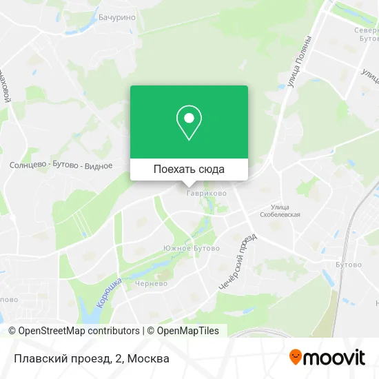 Карта Плавский проезд, 2