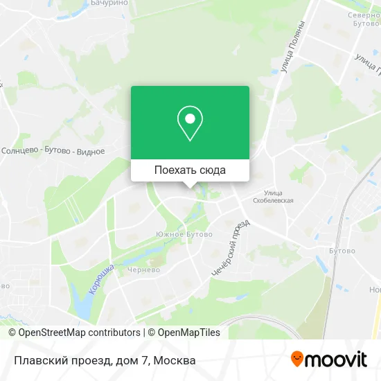 Карта Плавский проезд, дом 7