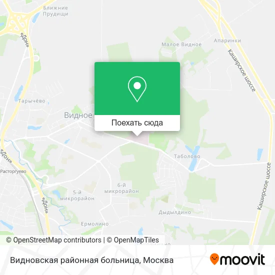 Карта Видновская районная больница