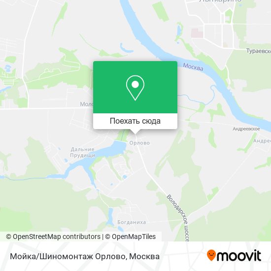 Карта Мойка/Шиномонтаж Орлово