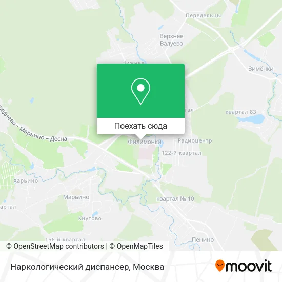 Карта Наркологический диспансер