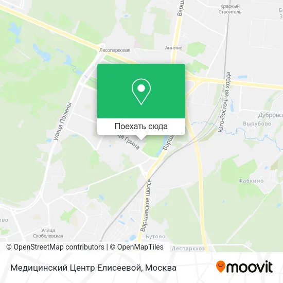 Карта Медицинский Центр Елисеевой