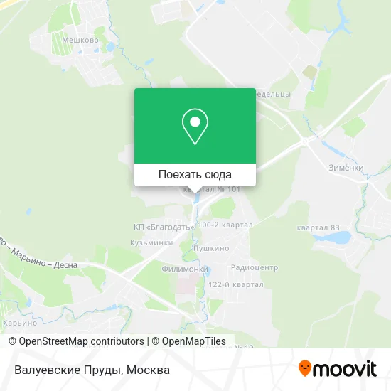 Карта Валуевские Пруды