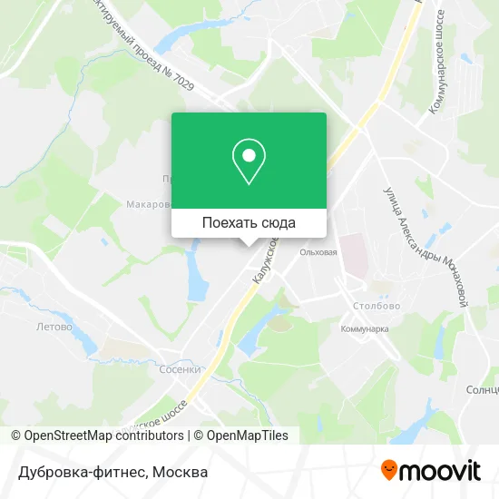 Карта Дубровка-фитнес