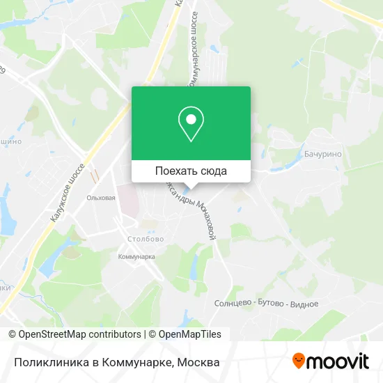 Карта Поликлиника в Коммунарке