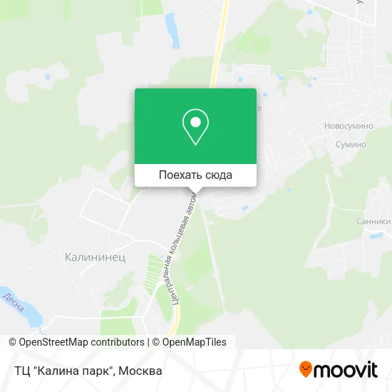 Карта ТЦ "Калина парк"