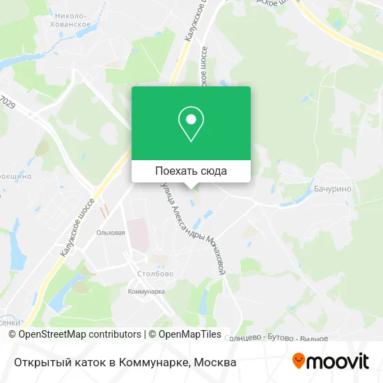 Карта Открытый каток в Коммунарке