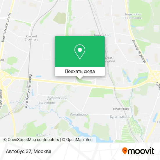 Карта Автобус 37