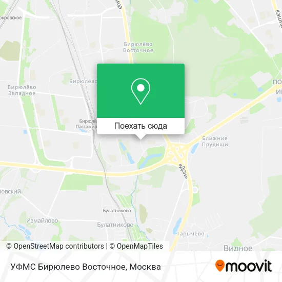 Карта УФМС Бирюлево Восточное