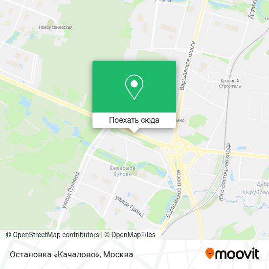 Карта Остановка «Качалово»