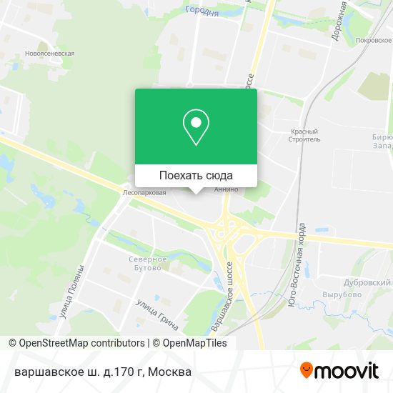 Карта варшавское ш. д.170 г