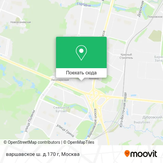 Карта варшавское ш. д.170 г