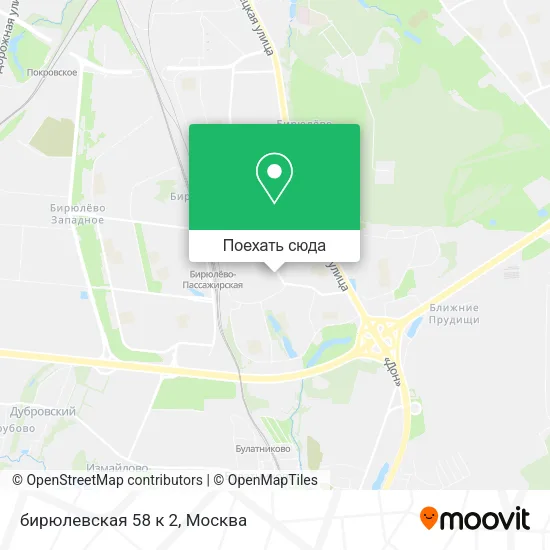 Карта бирюлевская 58 к 2