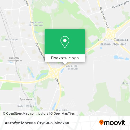 Карта Автобус Москва-Ступино