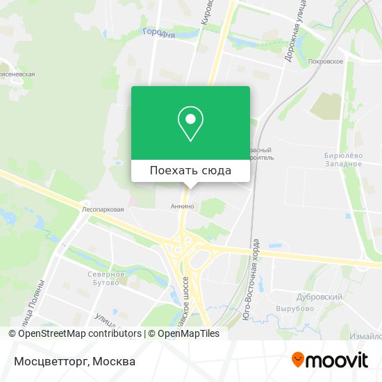 Карта Мосцветторг
