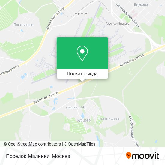 Карта Поселок Малинки