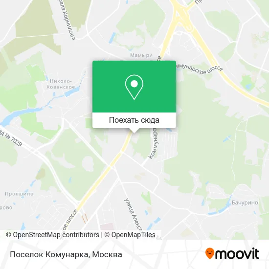 Карта Поселок Комунарка