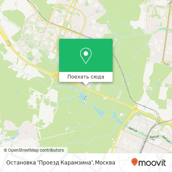 Карта Остановка "Проезд Карамзина"