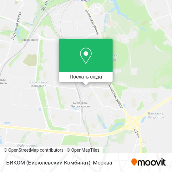 Карта БИКОМ (Бирюлевский Комбинат)