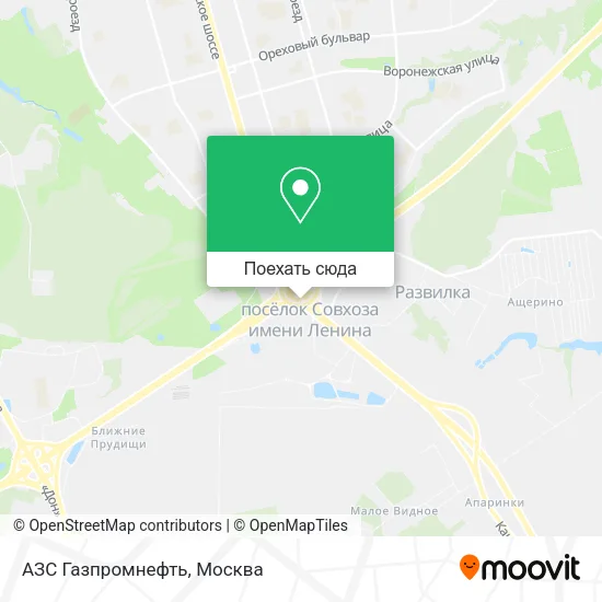 Карта АЗС Газпромнефть