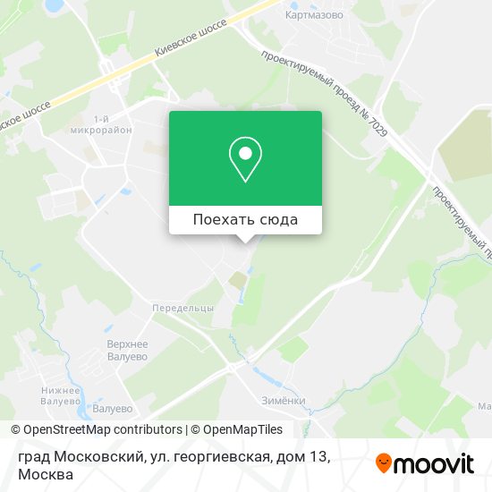 Карта град Московский, ул. георгиевская, дом 13