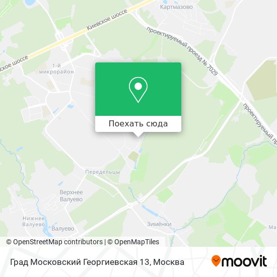 Карта Град Московский Георгиевская 13