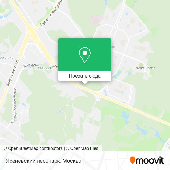 Карта Ясеневский лесопарк