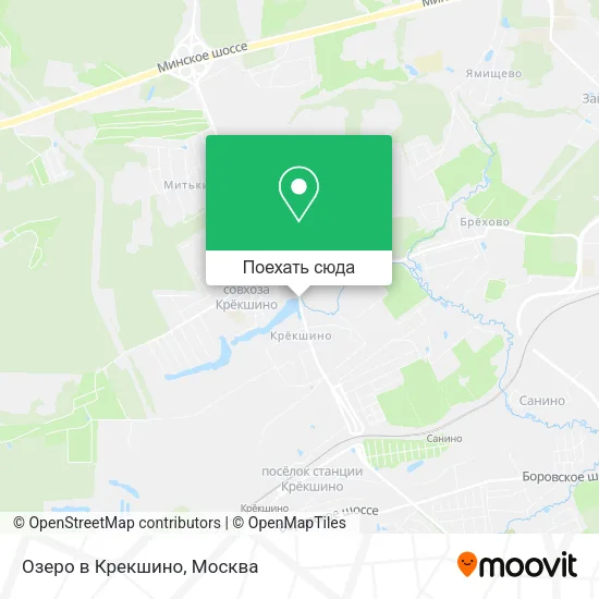 Карта Озеро в Крекшино