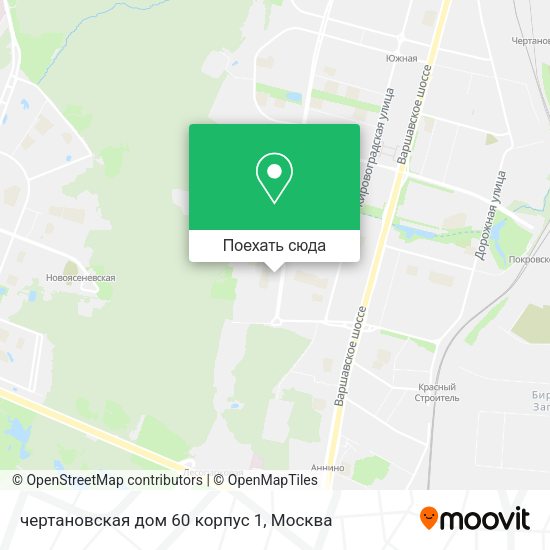 Карта чертановская дом 60 корпус 1