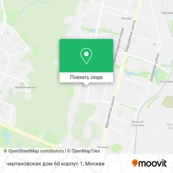 Карта чертановская дом 60 корпус 1