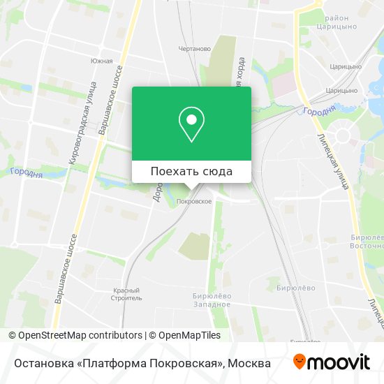 Карта Остановка «Платформа Покровская»