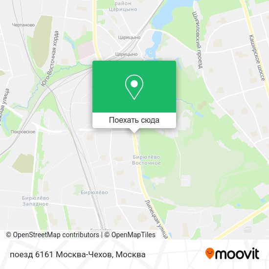 Карта поезд 6161 Москва-Чехов