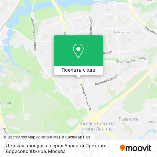 Карта Детская площадка перед Управой Орехово-Борисово Южное