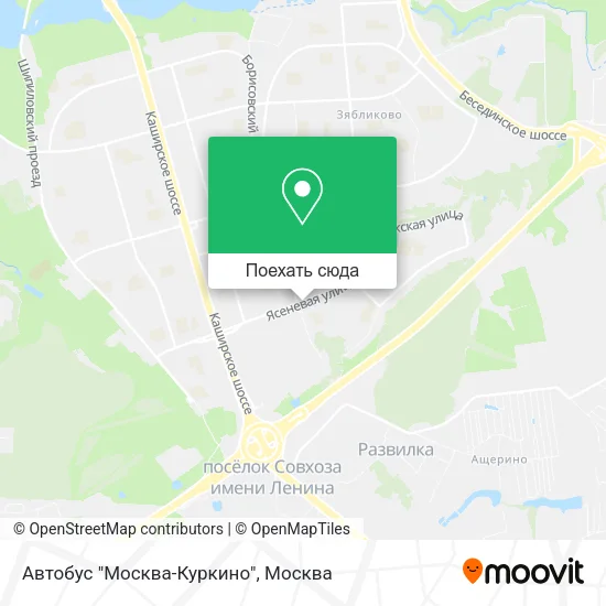 Карта Автобус "Москва-Куркино"