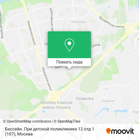Карта Бассейн. При детской поликлинике 12 отд 1 (107)
