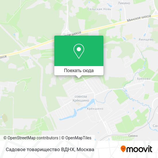 Карта Садовое товарищество ВДНХ
