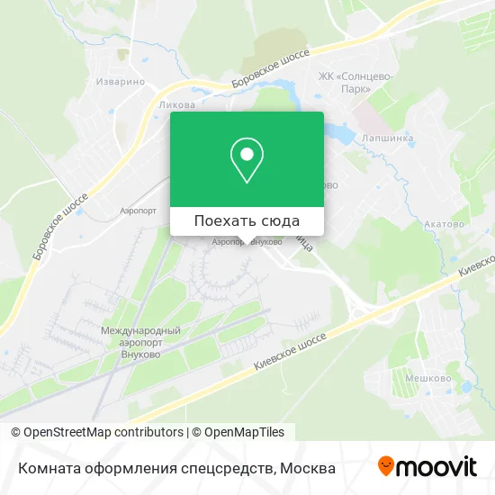 Карта Комната оформления спецсредств
