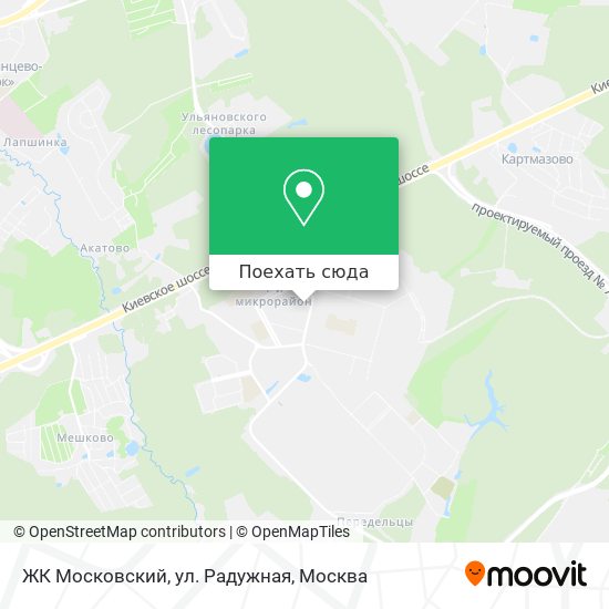 Карта ЖК Московский, ул. Радужная