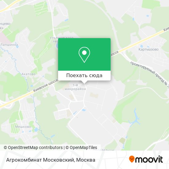 Карта Агрокомбинат Московский