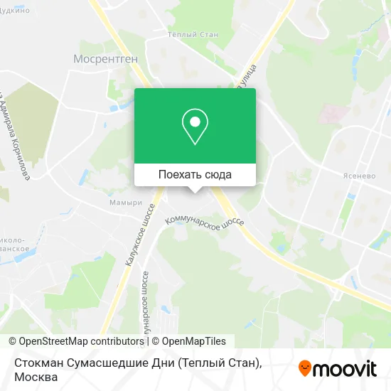 Карта Стокман Сумасшедшие Дни (Теплый Стан)