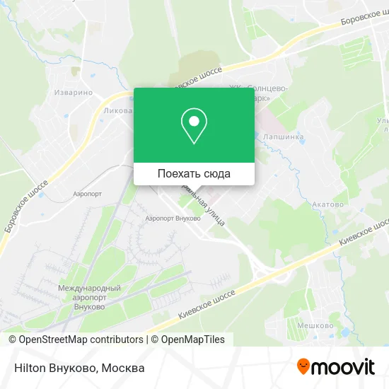 Карта Hilton Внуково