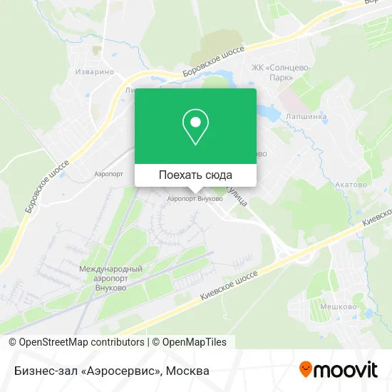 Карта Бизнес-зал «Аэросервис»