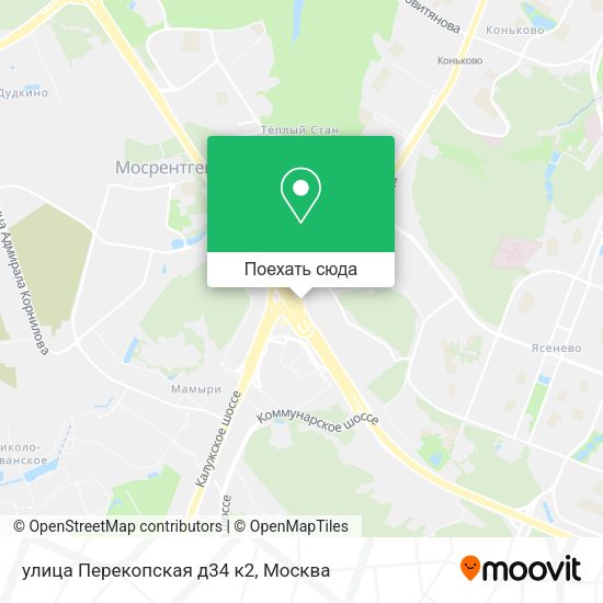Карта улица Перекопская д34 к2