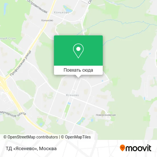 Карта ТД «Ясенево»
