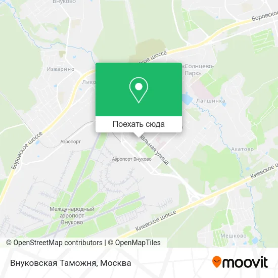 Карта Внуковская Таможня