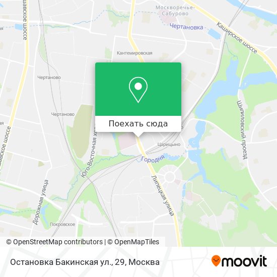 Карта Остановка Бакинская ул., 29